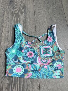 Exotica ExoticAthletica Mandala Moment Strappy Performance Scoop Neck Crop Top